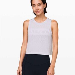 Lululemon Women’s Breeze By Breathable Muscle Crop Tank In Silver Lilac | Size 4
